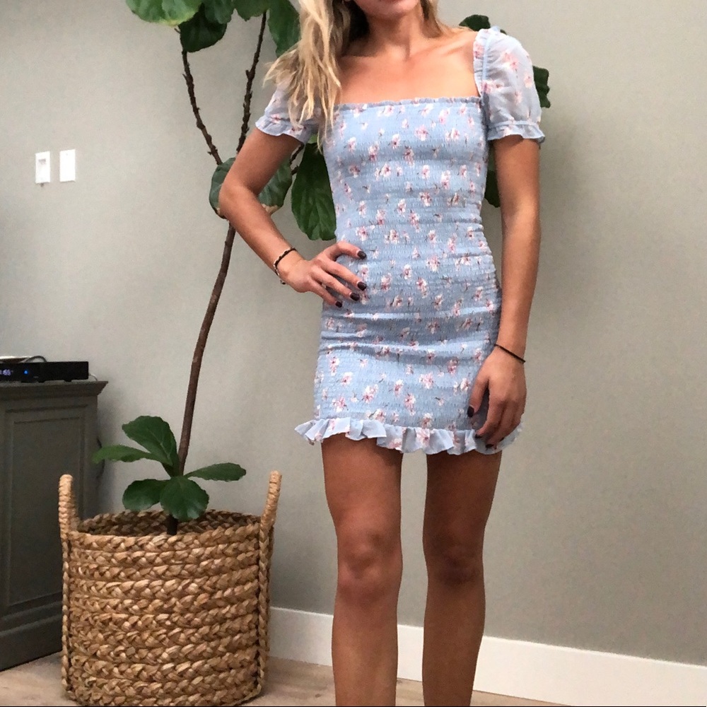 Baby blue floral dress
